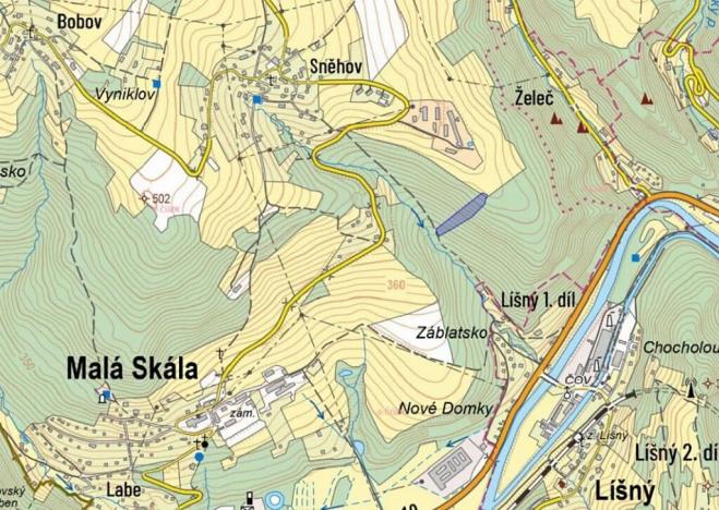 Prodej podílu lesa, Malá Skála, 3582 m2