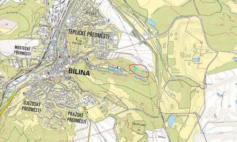 Prodej lesa, Bílina, 7458 m2