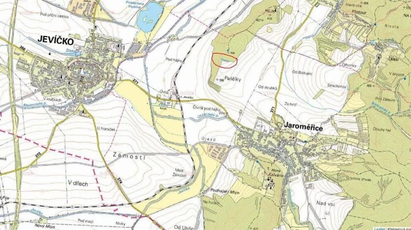Prodej podílu lesa, Jaroměřice, 148 m2