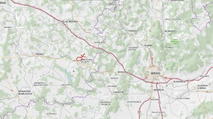 Prodej lesa, Náměšť nad Oslavou, 4445 m2