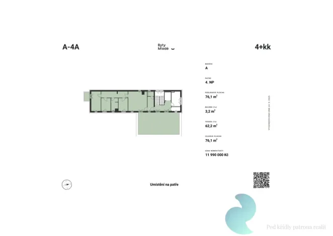 Prodej bytu 4+kk, České Budějovice - České Budějovice 5, 84 m2