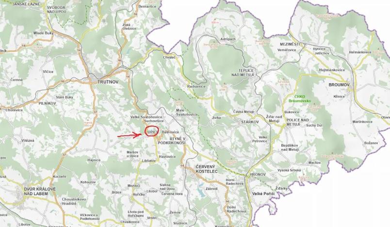 Prodej lesa, Úpice, 7765 m2