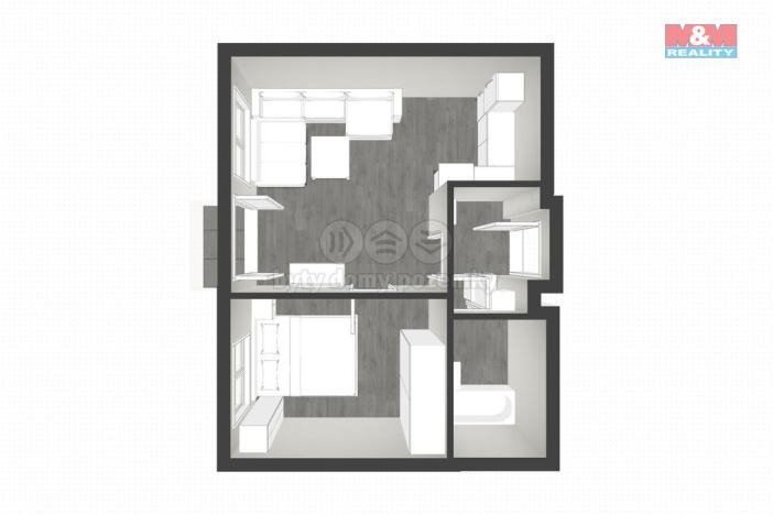 Prodej bytu 2+kk, Modletice, 42 m2