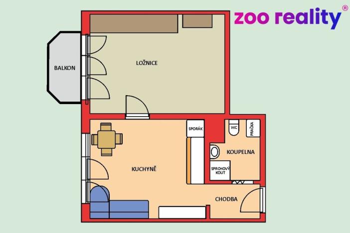 Prodej bytu 1+1, Nová Včelnice, Na Hliněnce, 36 m2
