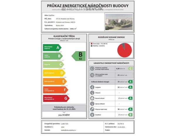 Pronájem bytu 2+kk, Hluboká nad Vltavou, Potoční, 61 m2