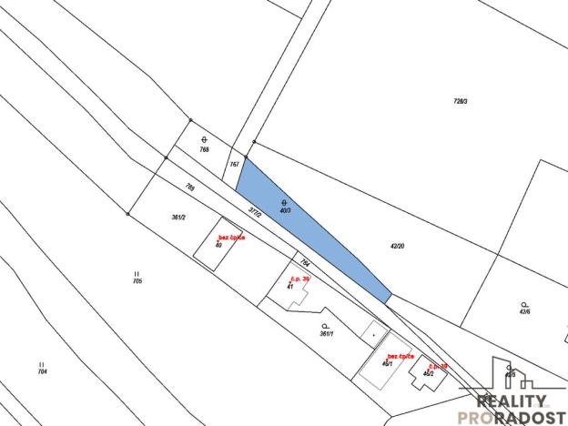 Prodej zahrady, Nestrašovice, 591 m2