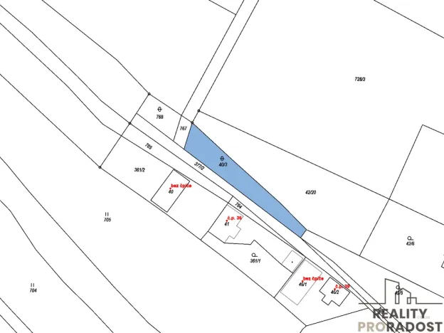 Prodej sadu/vinice, Nestrašovice, 810 m2