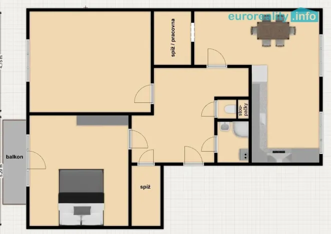 Prodej bytu 3+1, Vejprnice, Plzeňská, 72 m2