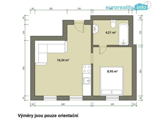 Prodej bytu 1+1, Kraslice, Rybná, 30 m2