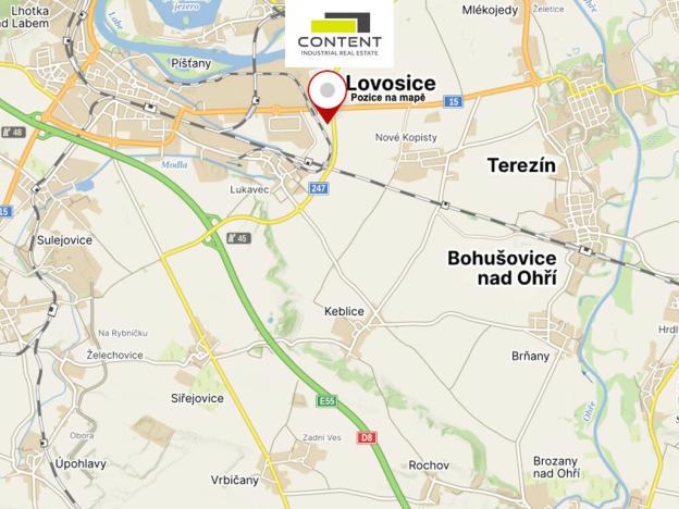 Pronájem výrobních prostor, Lovosice, Terezínská, 25164 m2