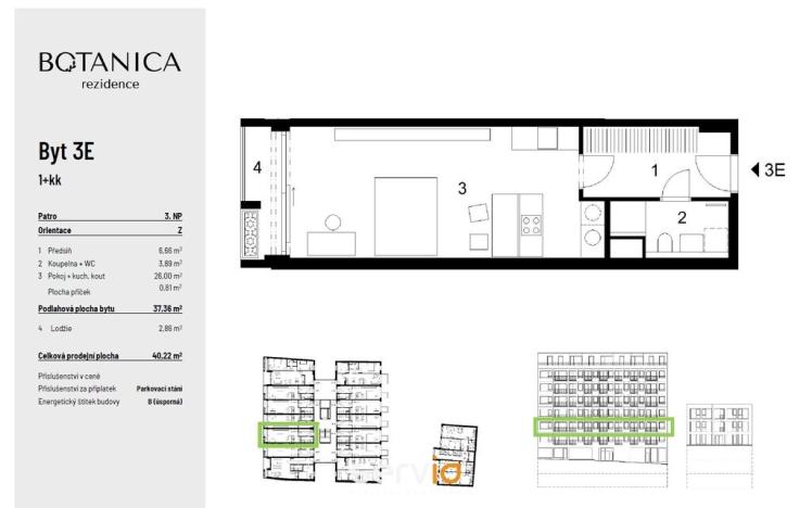 Prodej bytu 1+kk, Brno, Stará, 37 m2