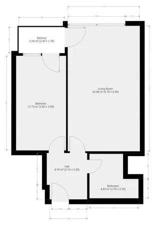 Pronájem bytu 2+kk, Praha - Kamýk, Zimova, 51 m2