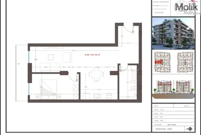 Prodej bytu 2+kk, Golem, 77 m2