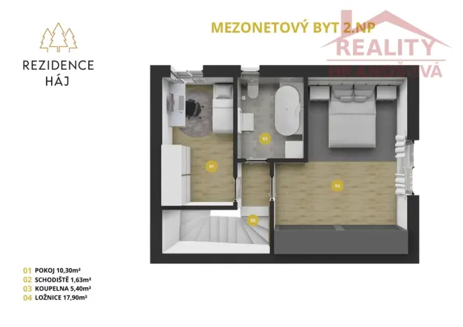 Prodej bytu 3+kk, Háj ve Slezsku, 81 m2