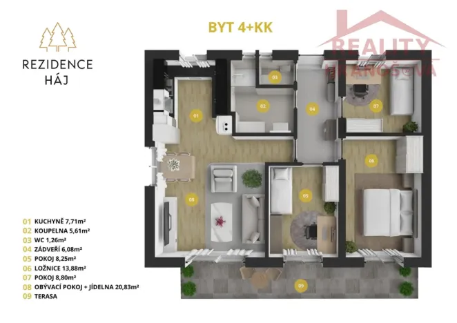 Prodej bytu 4+kk, Háj ve Slezsku, 77 m2