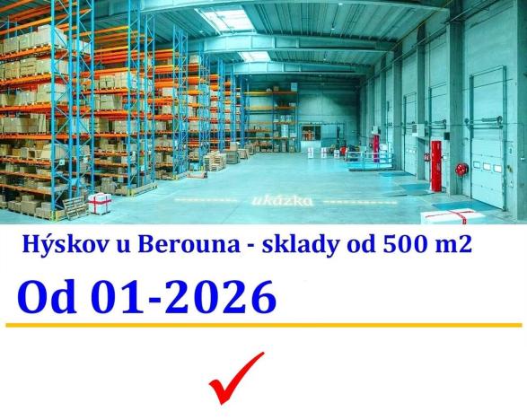 Pronájem skladu, Hýskov, Na Břasích, 500 m2