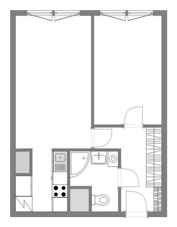 Pronájem bytu 2+kk, Praha - Chodov, Podjavorinské, 43 m2