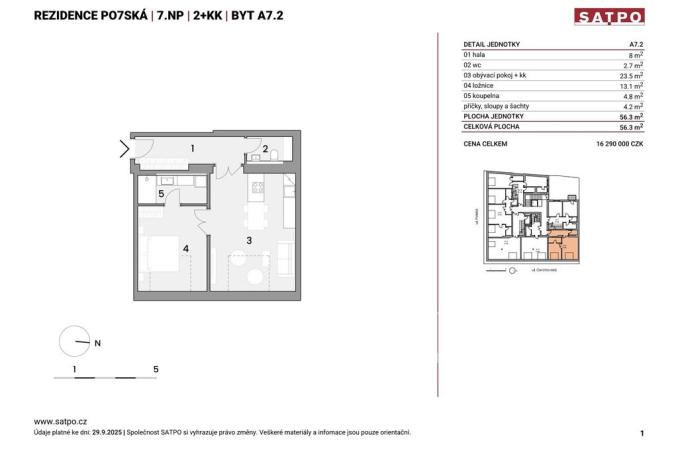 Prodej bytu 2+kk, Praha - Vinohrady, Polská, 56 m2