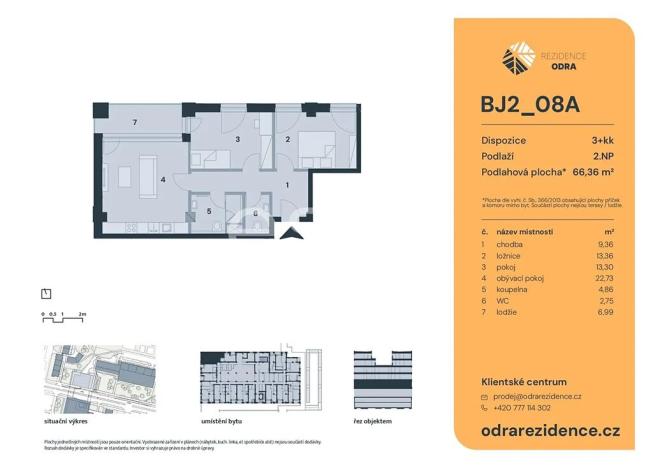 Prodej bytu 3+kk, Praha - Bohnice, Lodžská, 67 m2