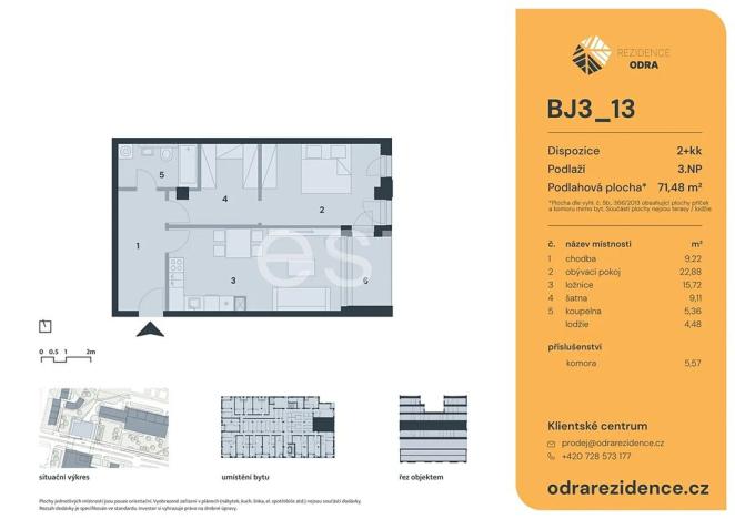 Prodej bytu 2+kk, Praha - Bohnice, Lodžská, 71 m2
