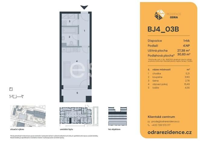 Prodej bytu 1+kk, Praha - Bohnice, Lodžská, 31 m2