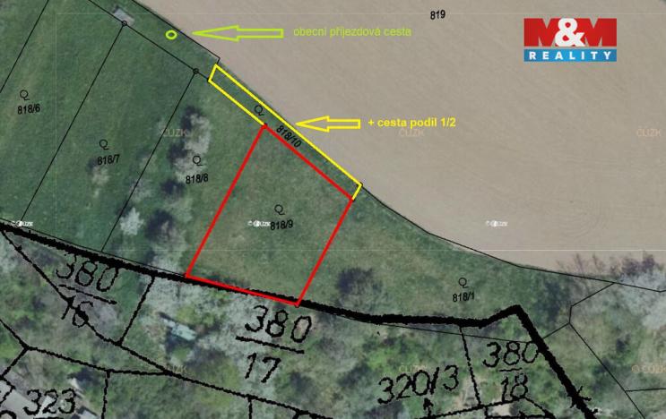 Prodej pole, Žleby - Zehuby, 700 m2