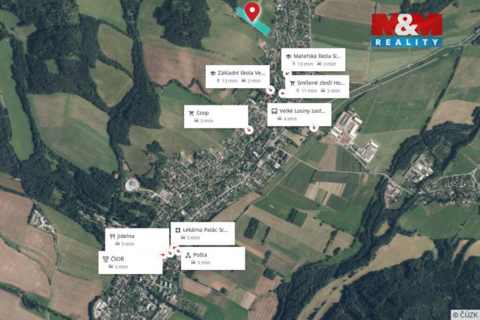 Prodej pozemku pro bydlení, Velké Losiny, Sportovní, 1181 m2