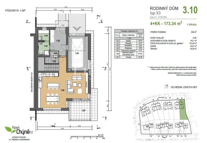 Prodej rodinného domu, Chýně, Cenomanská, 173 m2