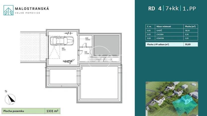 Prodej rodinného domu, Velké Popovice, Malostranská, 350 m2