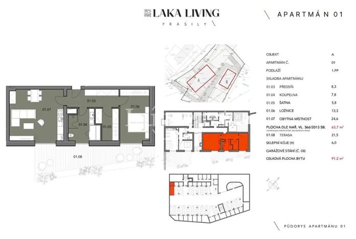 Prodej bytu 2+kk, Prášily, 91 m2