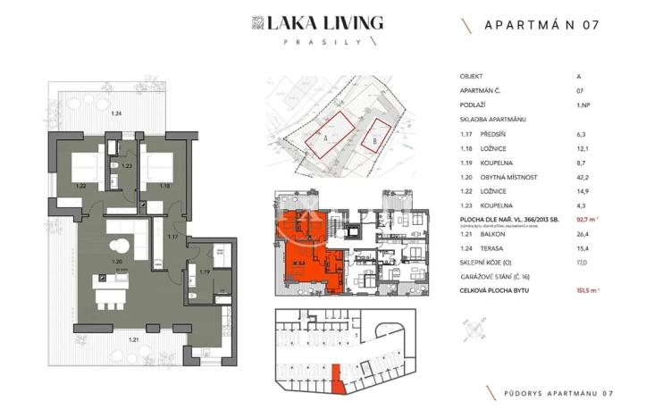 Prodej bytu 3+kk, Prášily, 152 m2