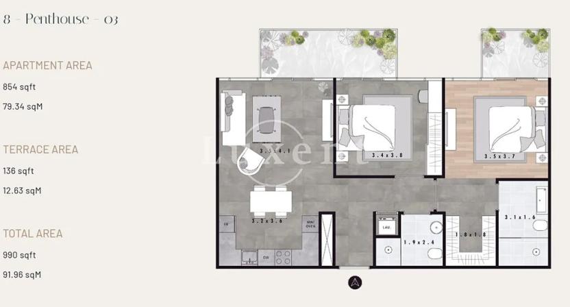 Prodej bytu 3+kk, Dubaj, Spojené arabské emiráty, 92 m2
