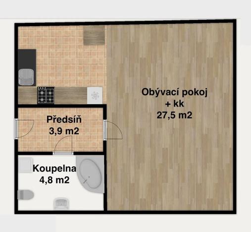 Prodej bytu 1+kk, Kutná Hora, Václavské náměstí, 36 m2
