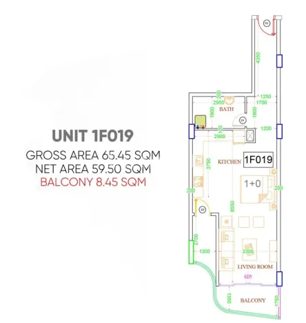 Prodej bytu 1+kk, Taqah, Omán, 65 m2