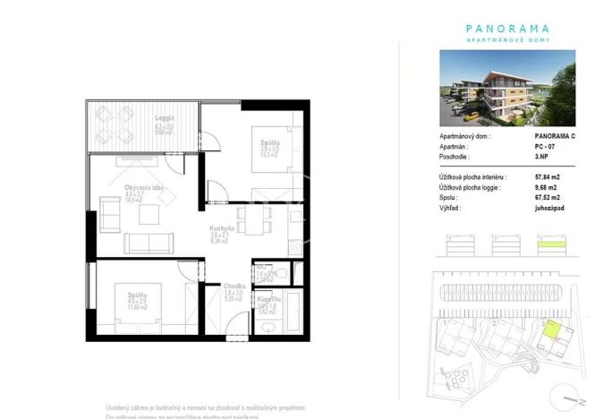Prodej bytu 3+kk, Bobrovník, Slovensko, 68 m2