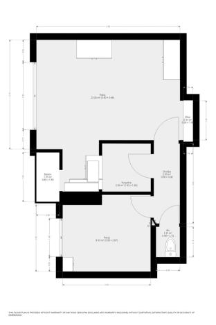 Pronájem bytu 2+kk, Brno - Veveří, Kotlářská, 40 m2