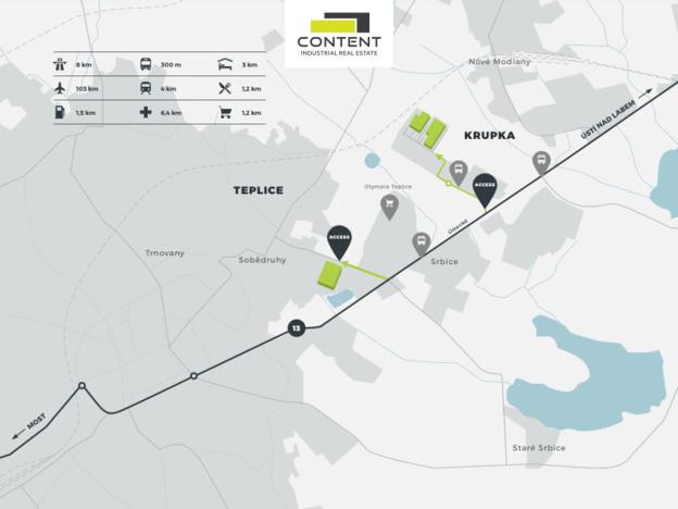 Pronájem výrobních prostor, Krupka, Eduarda Proppera, 12500 m2