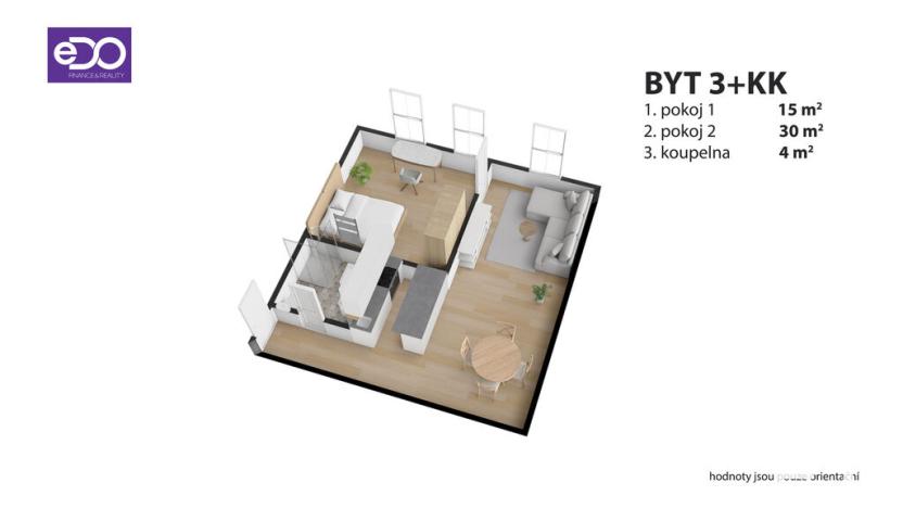 Prodej bytu 2+kk, Miletín, Komenského, 48 m2