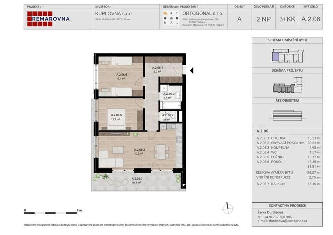 Prodej bytu 3+kk, Písek, Pražská, 84 m2