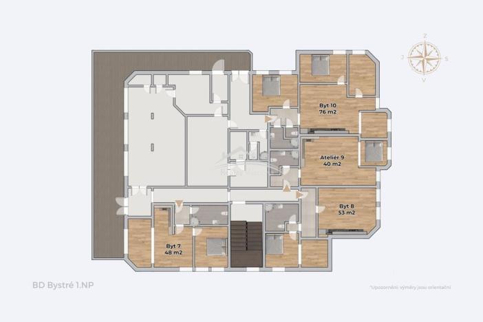 Prodej činžovního domu, Bystré, nám. Na podkově, 899 m2