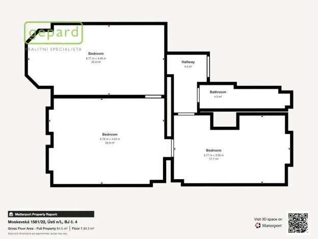 Prodej bytu 3+kk, Ústí nad Labem - Ústí nad Labem-centrum, Moskevská, 82 m2
