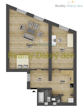 Pronájem bytu 2+1, Opava, Dolní náměstí, 80 m2