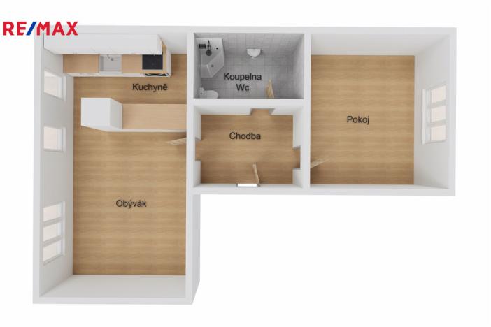 Pronájem bytu 2+kk, Havířov, Dlouhá třída, 44 m2