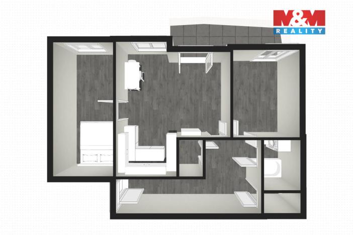 Prodej bytu 3+kk, Modletice, 67 m2