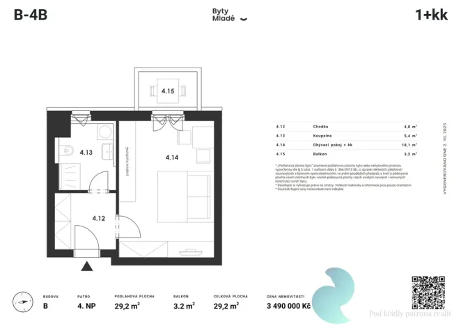 Prodej bytu 1+kk, České Budějovice - České Budějovice 5, 29 m2