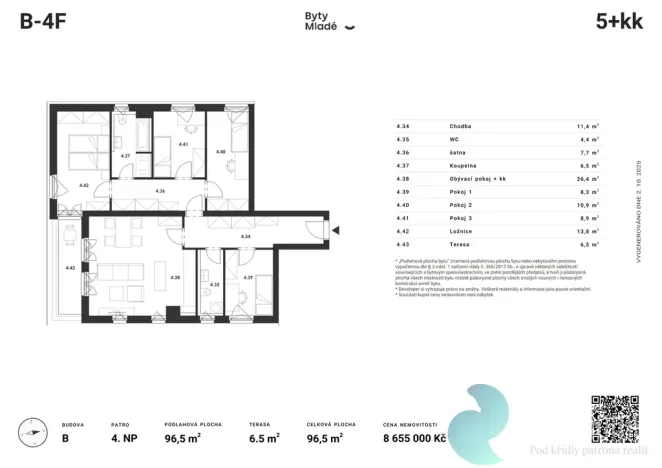 Prodej bytu 5+kk, České Budějovice - České Budějovice 5, 96 m2