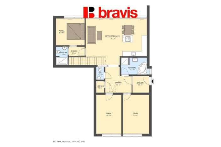 Prodej rodinného domu, Holubice, 197 m2