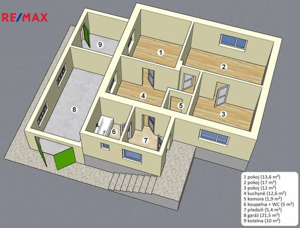 Prodej rodinného domu, Týnec nad Labem, Husova, 68 m2