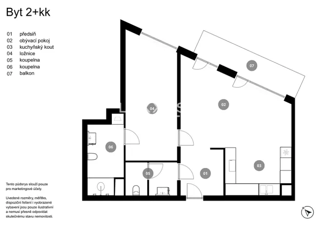 Prodej bytu 2+kk, Praha - Smíchov, Kobrova, 79 m2