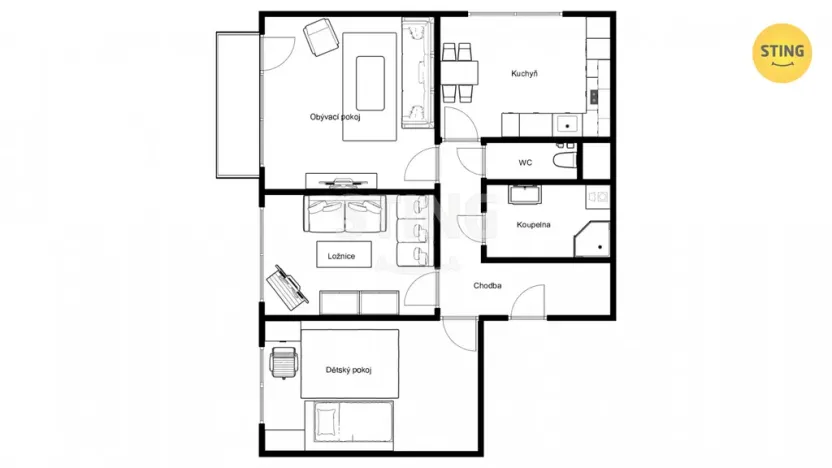 Prodej bytu 3+1, Prostějov, Šárka, 72 m2